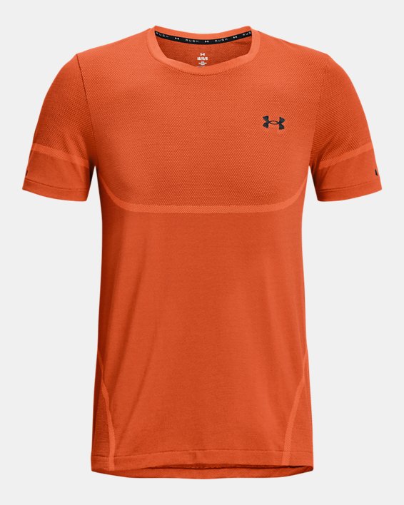 Men's UA RUSH™ Seamless Legacy Short Sleeve, Orange, pdpMainDesktop image number 5